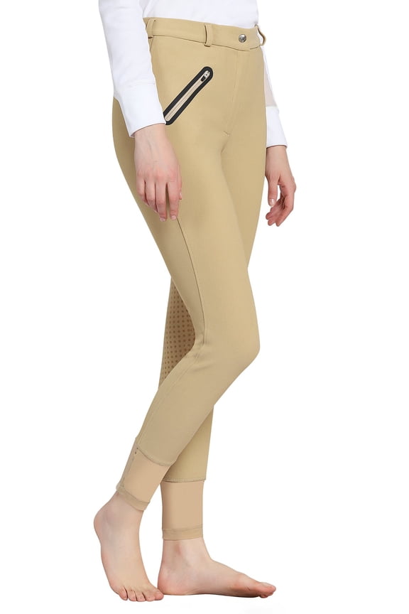 Ladies Tiffany Ribbed Breech with Silicone Full Seat