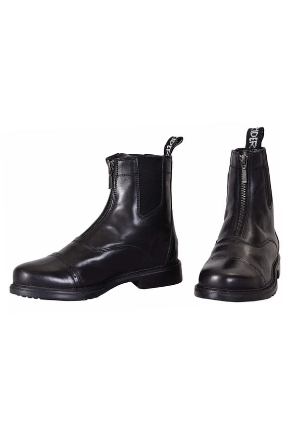 Men's Baroque Front Zip Paddock Boots w/ Metal Zipper