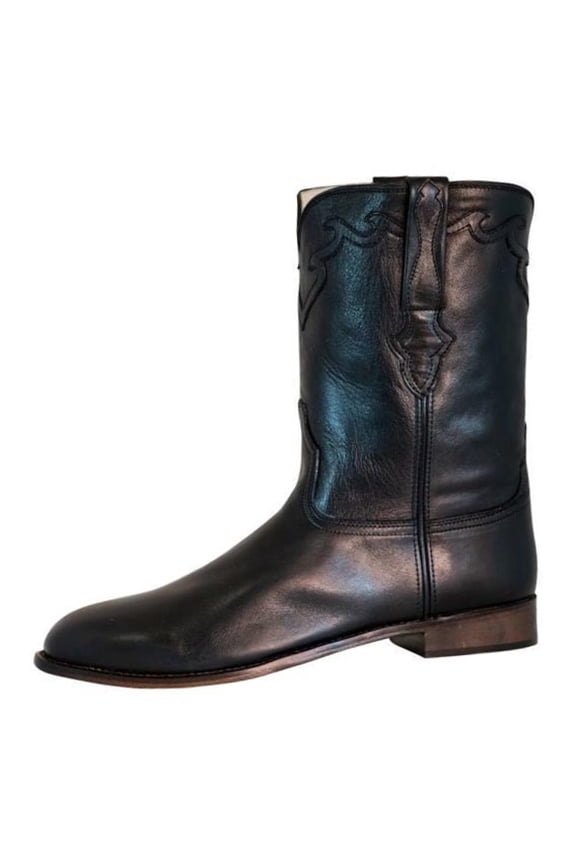 TuffRider Men's El Paso Leather Embroidered Round Toe Western Boots