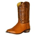 thumbnail image 1 of TuffRider Men's Norris Leather Print Wide Round Toe Western Boots, 1 of 3
