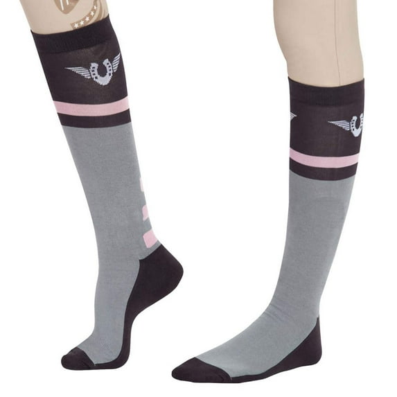 TuffRider Neon Impulsion Socks Peach