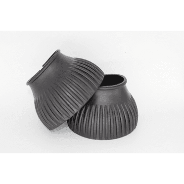 TuffRider Single Part Ribbed Bell Boots with Hook and Loop Tape