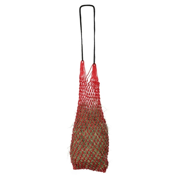 TuffRider Slow Feed Hay Net: 42" Length, 1.5" Holes-Red