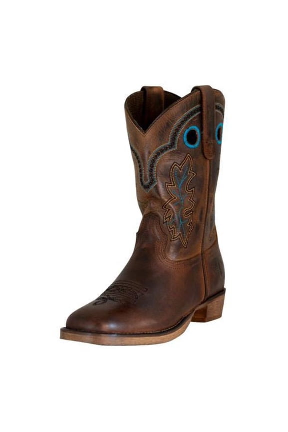 TuffRider Toddlers Rushmore Oak Leaf Embroidered Square Toe Western Boots