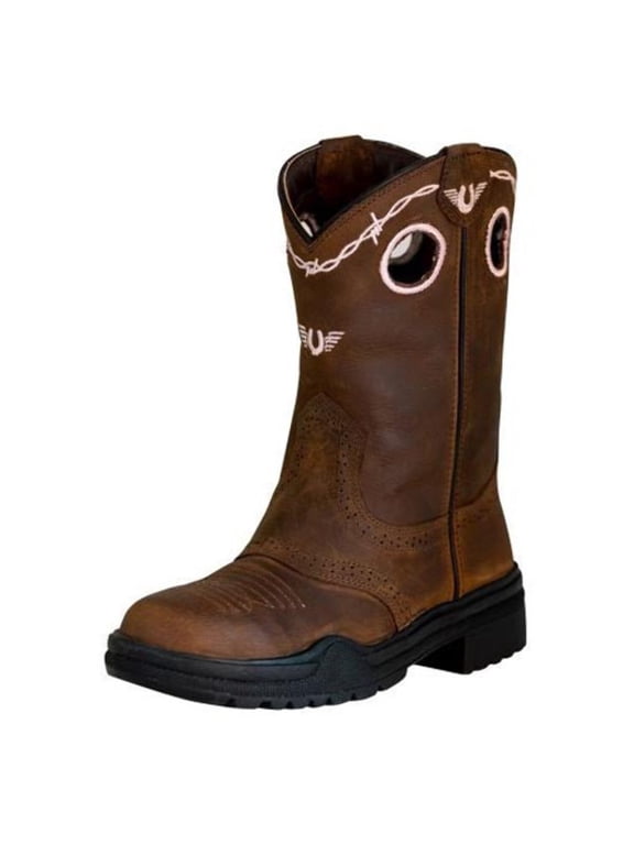 TuffRider Toddlers Yosemite Barbed Wire Embroidered Round Toe Western Boots