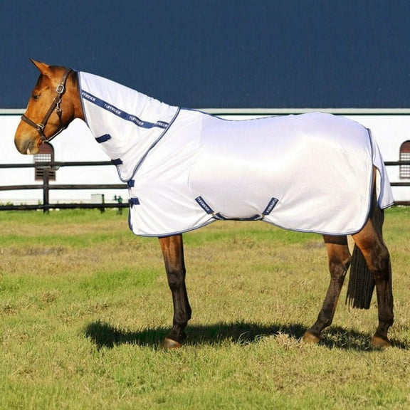 TuffRider UV Protection Neck Horse Fly Sheet, Black White