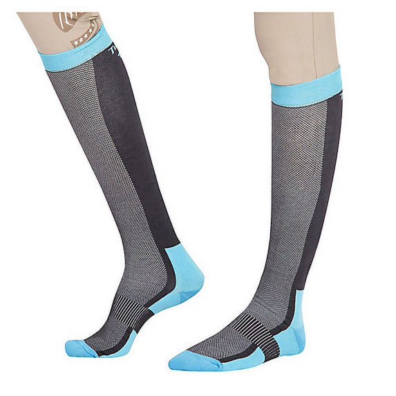 TuffRider Ventilated Neon Socks Neon Blue