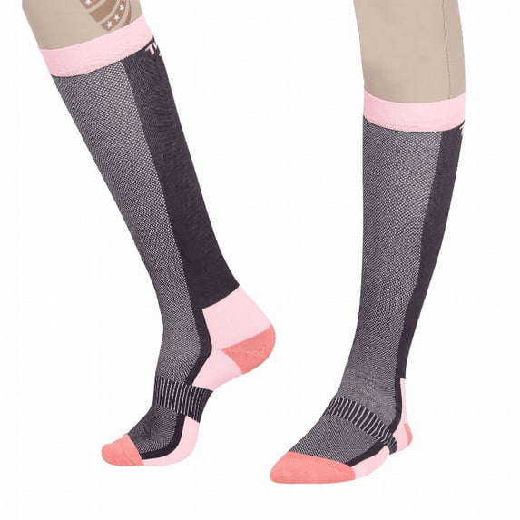 TuffRider Ventilated Neon Socks Neon Peach