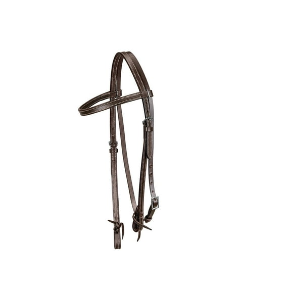 TuffRider Western Browband Headstall with Latigo Bit Ties