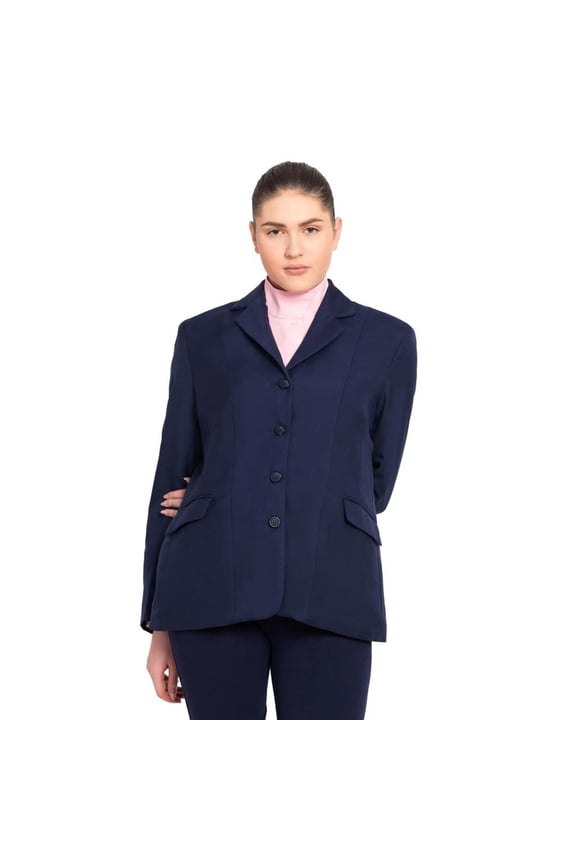 TuffRider Women Regular Navy 4 Starter Show Coat Polyester Machine Washable