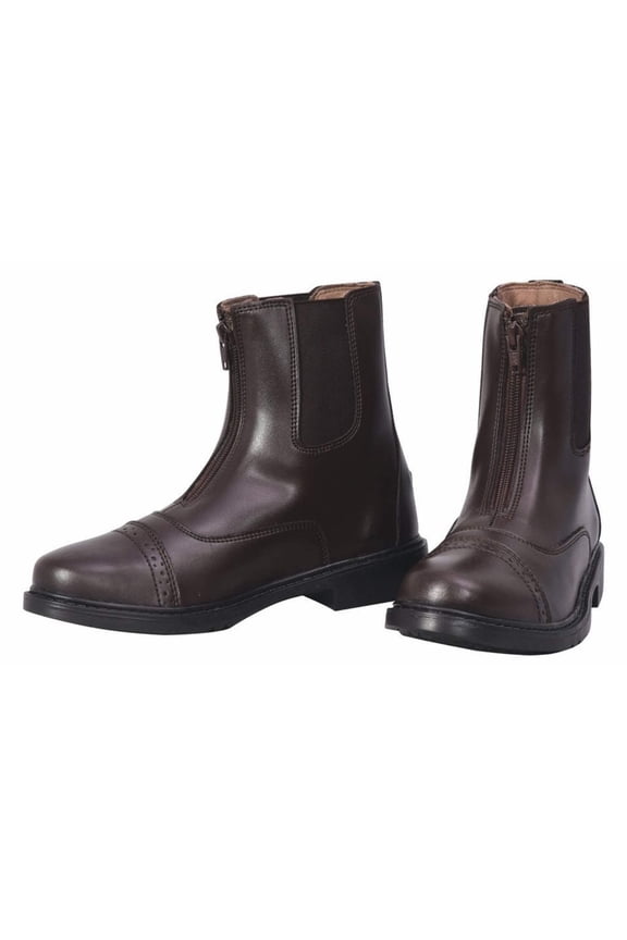 TuffRider Women Starter Synthetic Leather Front Zipper Paddock Boots