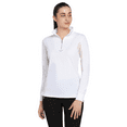 thumbnail image 1 of TuffRider Women's Ventilated Technical Long Sleeve Sport Shirt with Mesh, White, Large, 1 of 11
