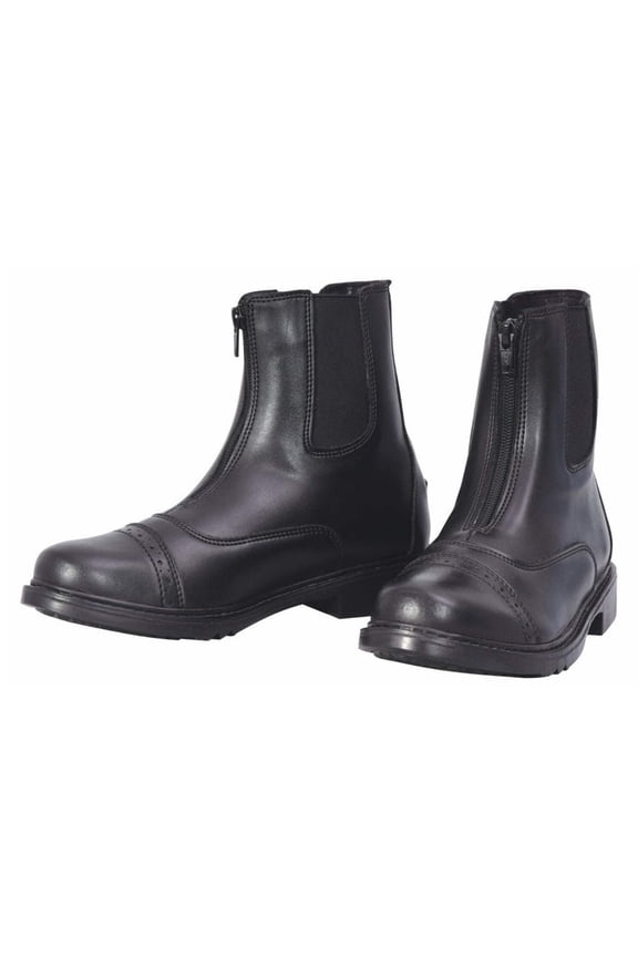 Women's Water-Resistant Chelsea Boots, Round Toe, Black, 6.5