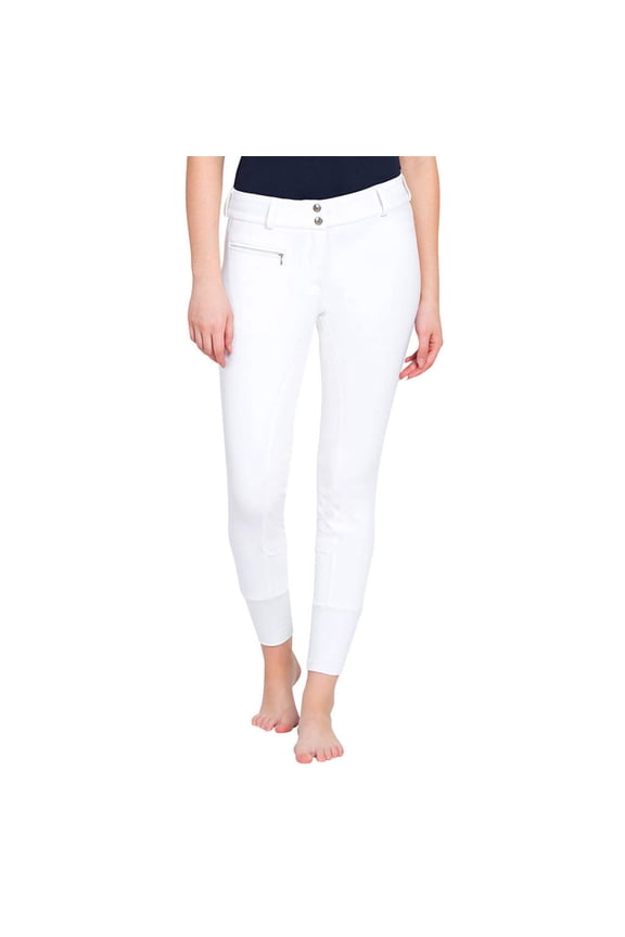 Womens Ribb Low Rise Wide Waistband Full Seat Breech