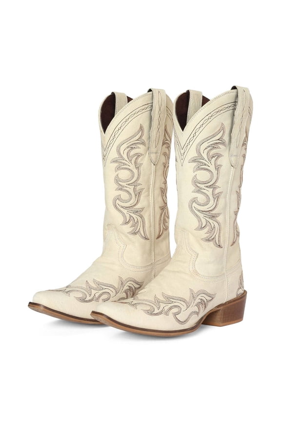 Womens Snip Toe Paris Embroidered Western Boots