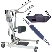 Tuffcare Stand Up Full Electric Patient Lift - Sit to Stand, Deluxe Rhino Standing Lift with Power Base - with Standing Sling Medium and Buttock Strap, 380 lb. Weight Capacity