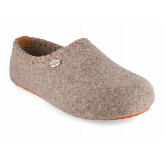 Tuffeln® Closed-Heel Slippers with Arch Support «Hauszeit», turf orange