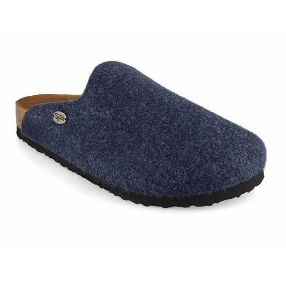 Tuffeln® Felt Mules «Famos», jeans blue