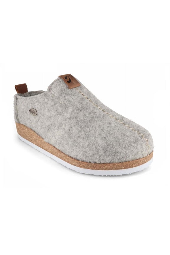 ® Wool Slippers with Arch Support «Heimkehr», light grey