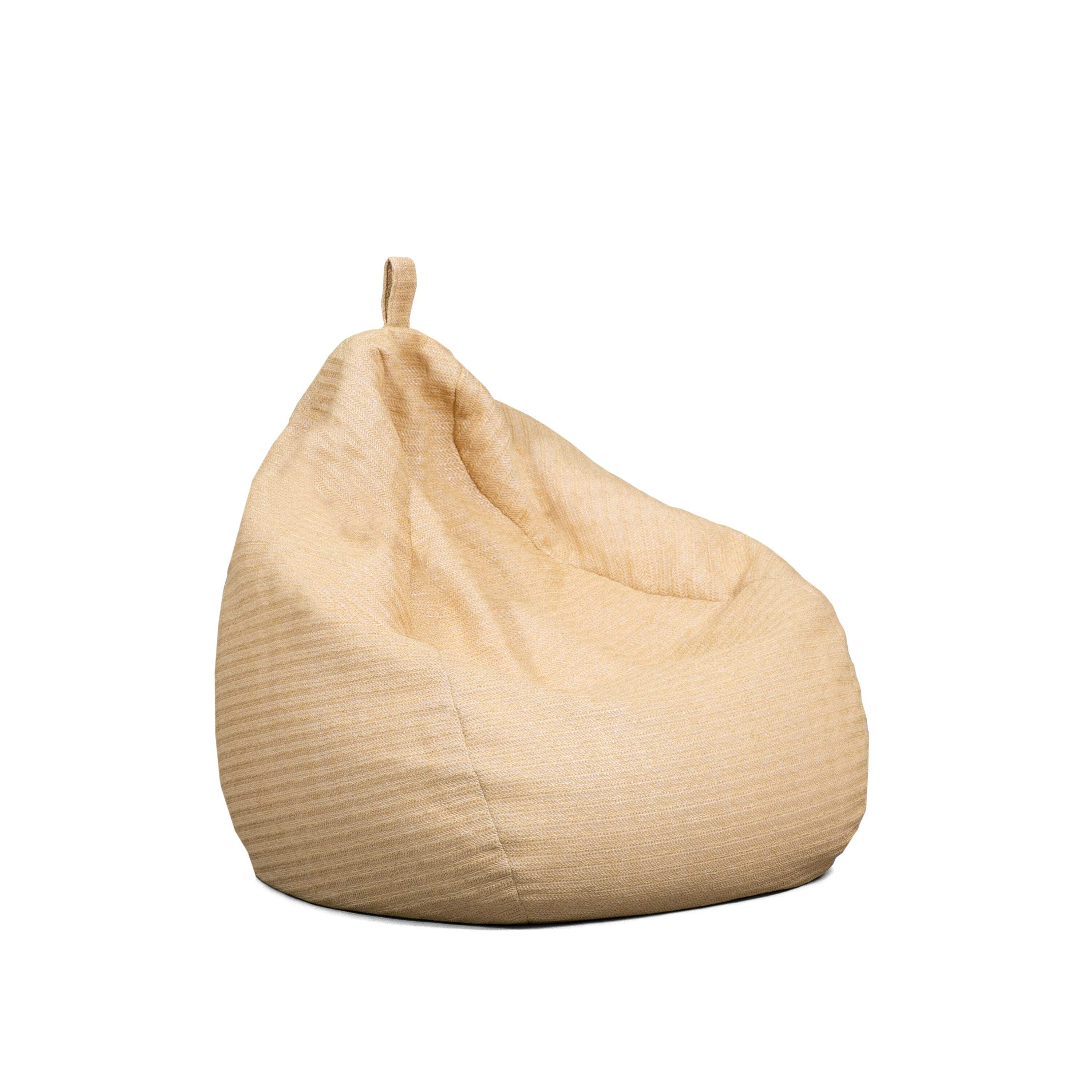 Natural Basket Weave Outdoor Teardrop Bean Bag Chair
