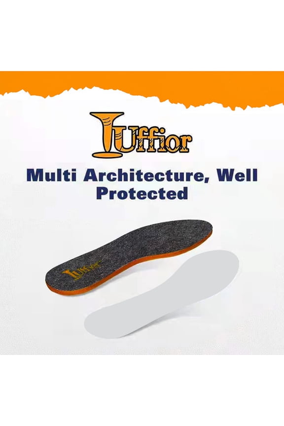 Tuffior Puncture Resistant Nail Proof Safety PPE Work Shoes Warm Felt Insoles (XL), Felt Black