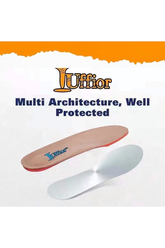 Tuffior Puncture Resistant Nail Proof Safety Work PPE Shoes Insoles with Arch Support, Tan, (L)