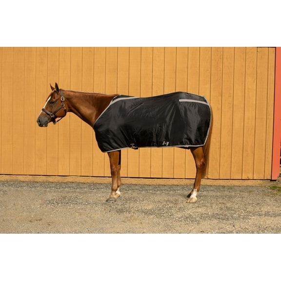 Tuffrider Shelter Closed Front Stable Sheet-Black/Grey-74