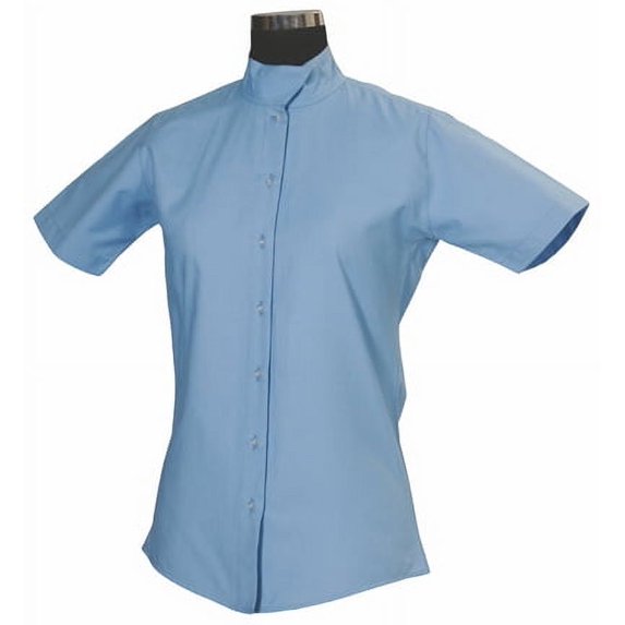Tuffrider Starter Ladies Short Sleeve Light Blue 32 Ladies