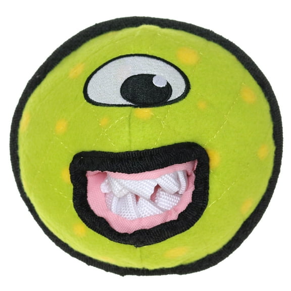 Tuffy Alien Ball Green Durable Plush Dog Toy