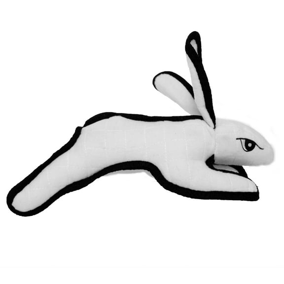 Tuffy Barnyard Rabbit White, Durable Dog Toy