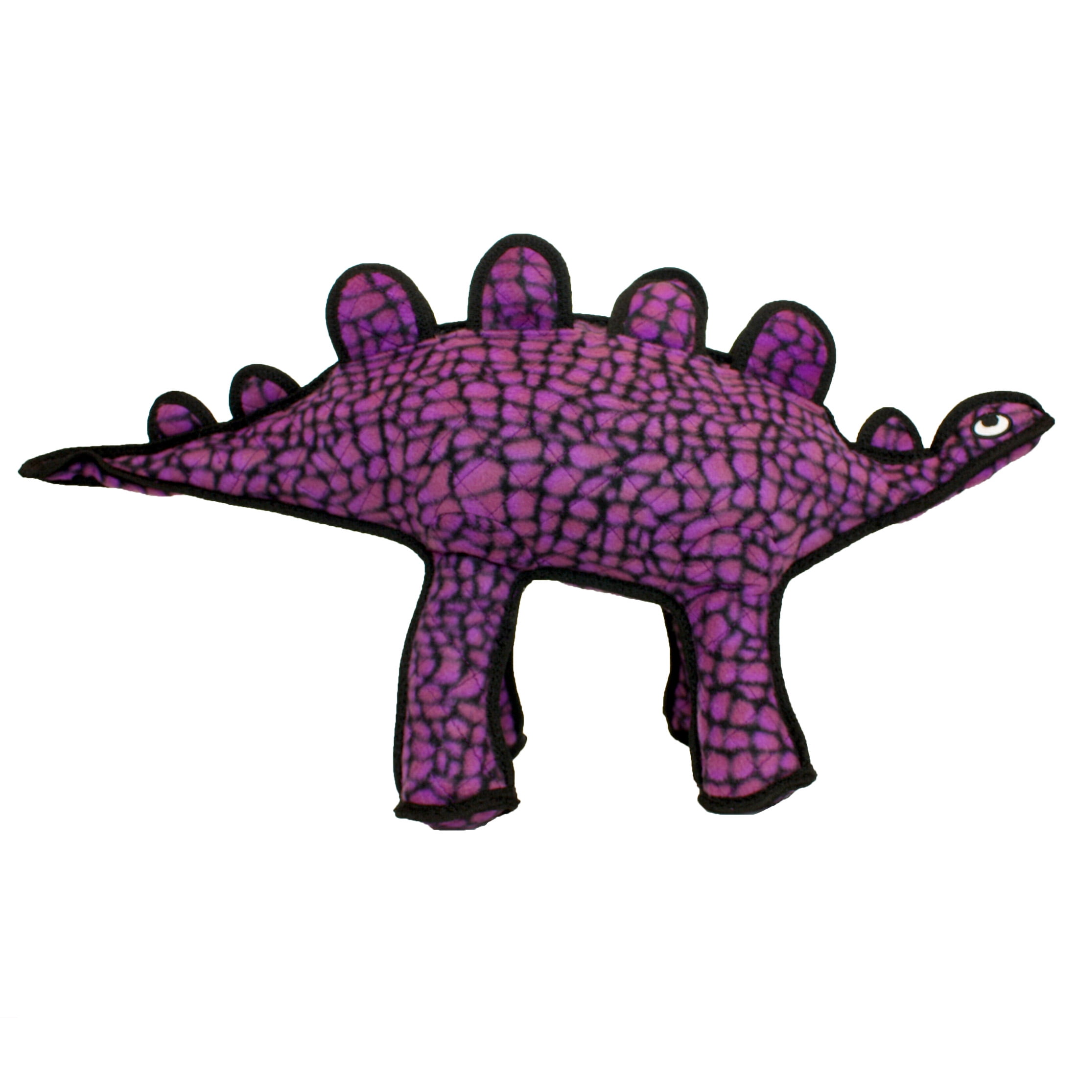 Tuffy Dinosaur Stegosaurus Durable Plush Squeaker Dog Toy