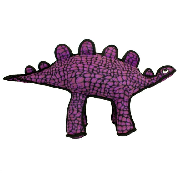 Tuffy Dinosaur Stegosaurus Durable Plush Squeaker Dog Toy