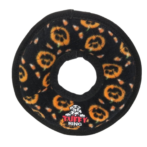 Tuffy® Pumpkin Ring Ultra Durable Plush Dogs Toy with Multiple Layers & Reinforced Seams, Washable and Floats, Original Construction