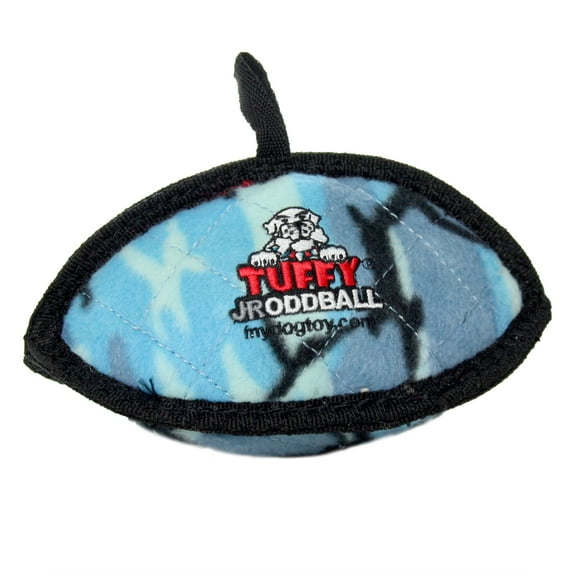 Tuffy Jr Odd Ball Camo Blue Durable Plush Dog Toy