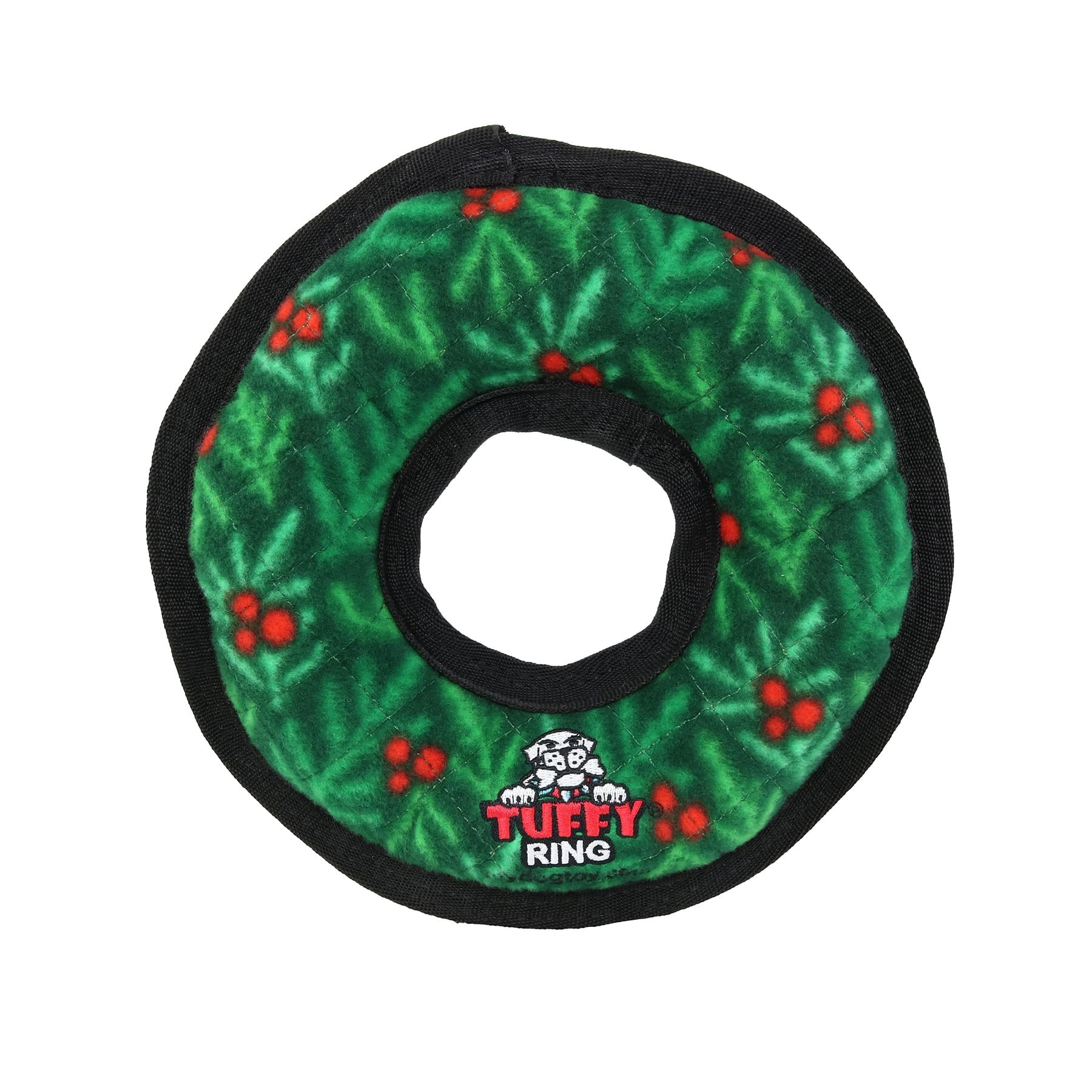 Tuffy Medium Ring Wreath, Durable Plush Squeaky Dog Toy