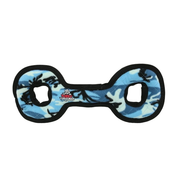 Tuffy Medium Tug-O-War Blue Camo Durable Plush Squeaky Dog Toy