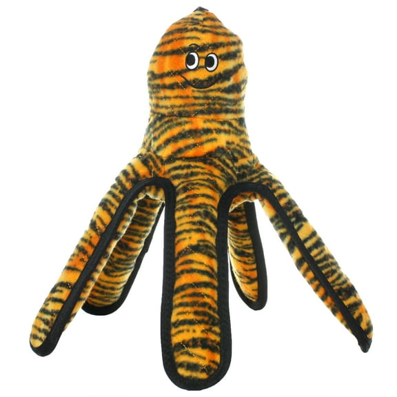 Tuffy Mega Large Octopus Tiger, Durable Plush Dog Toy