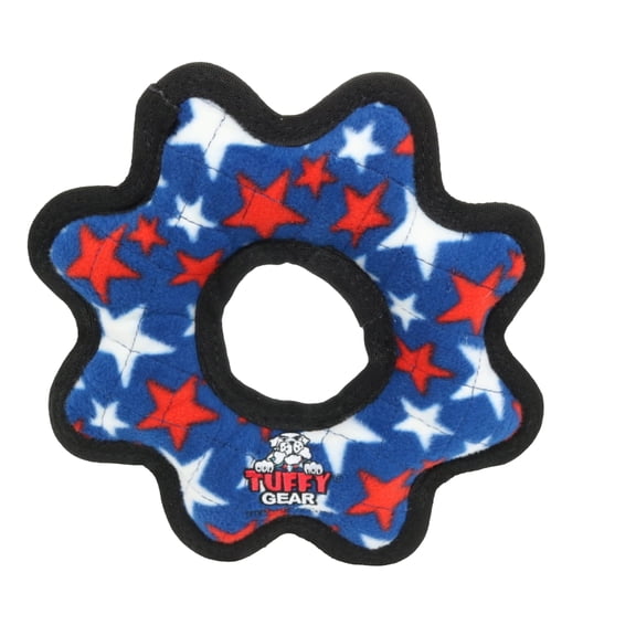 Tuffy - Original : Gear Ring Dog Toy : Ultra Durable Plush Toy with Multiple Layers & Reinforced Seams , Washable and Floats , Original Construction
