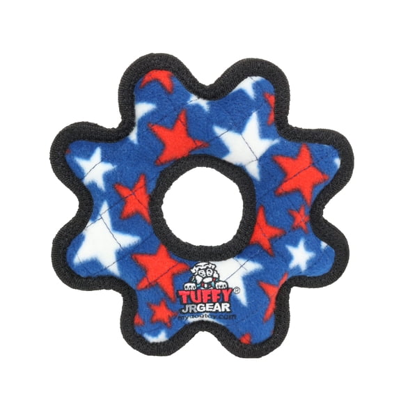Tuffy - Original : Gear Ring Dog Toy : Ultra Durable Plush Toy with Multiple Layers & Reinforced Seams , Washable and Floats , Original Construction