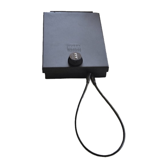 Tuffy Security Fire Resistant Travel Safe with Combination Lock, 10" x 8" x 4", Black