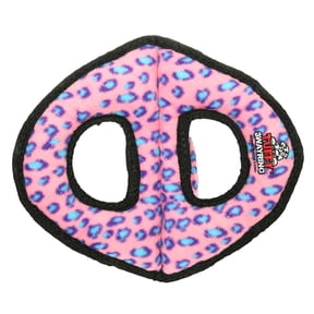 Tuffy Ultimate 3WayRing Pink Leopard, Durable Squeaky Dog Toy