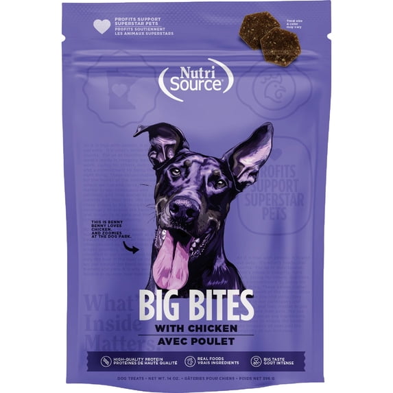 Tuffy's Pet Foods NutriSource Big Bites Dog Treat - Pack of 6