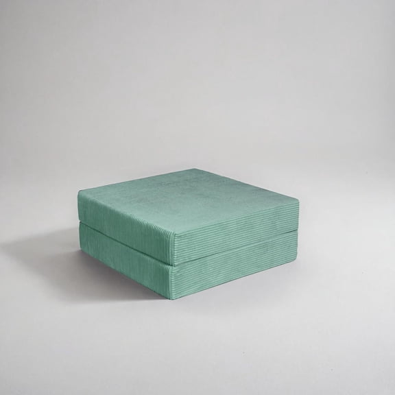 TUFT & FINCH Mid Century Modern Style Premium Compressed Ottoman Bed Sleeper, Convertible and Multi-functional Foam Seating for Living Room, Bedroom, Dorm & Apartment – Sage Green