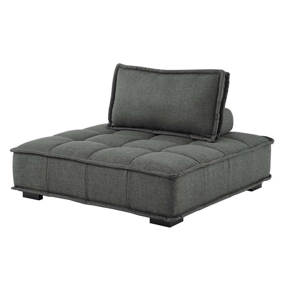 Tufted Accent Chair, Fabric, Grey Gray, Modern Contemporary Urban Design, Living Lounge Room Hotel Lobby Hospitality