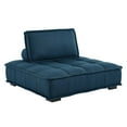 thumbnail image 1 of Tufted Accent Chair, Fabric, Navy Blue, Modern Contemporary Urban Design, Living Lounge Room Hotel Lobby Hospitality, 1 of 9