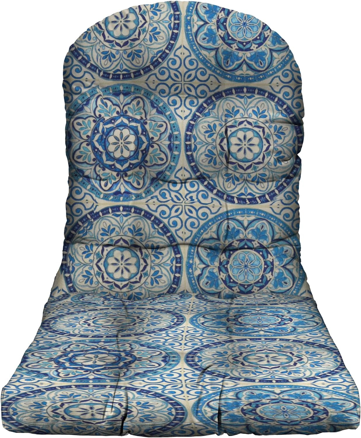 Tufted Adirondack Chair Cushion 42.5” x 21” AllWeather Spun Fabric