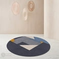 thumbnail image 1 of Tufted Area Rug 14X14, Geometric design, Wool Rugs, Bed, Living room, Round Carpet, 1 of 7