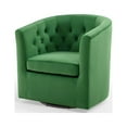thumbnail image 1 of Tufted Armchair Accent Chair, Velvet, Green, Modern Contemporary Urban Design, Living Lounge Room Hotel Lobby Hospitality, 1 of 8