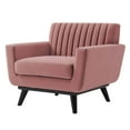 thumbnail image 1 of Tufted Armchair Accent Chair, Velvet, Pink, Modern Contemporary Urban Design, Living Lounge Room Hotel Lobby Hospitality, 1 of 7