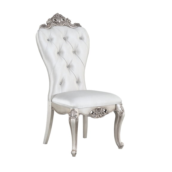 Tufted Back Side Chairs (Set of 2) | Enhance Dining Room Elegance | Crafted with Rubberwood and Foam | Offer Comfortable and Opulent Seating